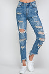 Miami Distressed Girlfriend Jeans