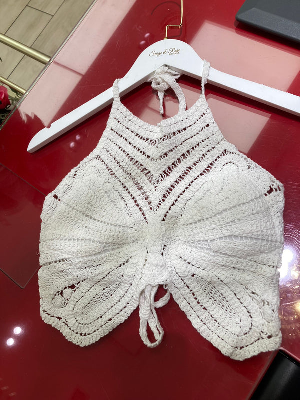 Rosédore Crochet Crop Top