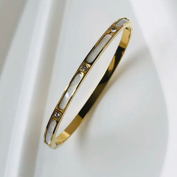Gold bangle bracelet