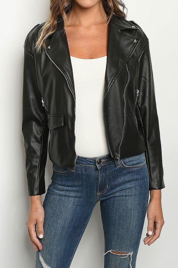 The Valentina Rockstud Leather Jacket