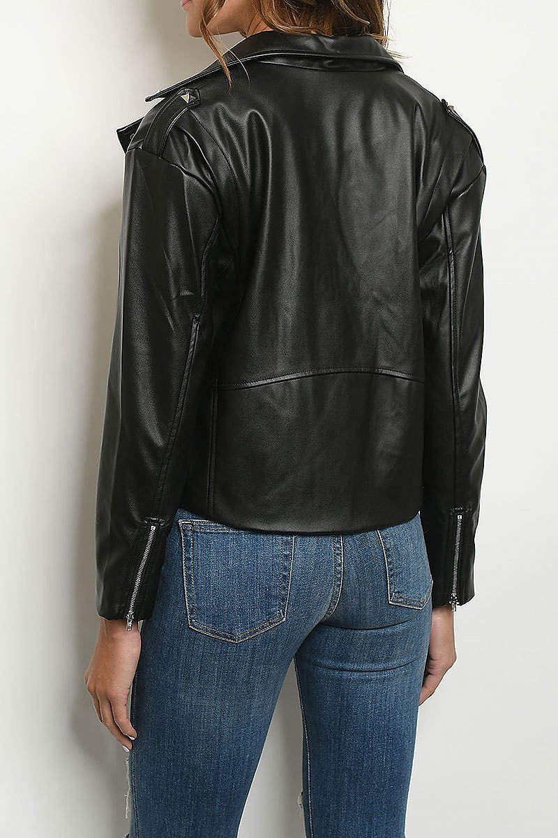 The Valentina Rockstud Leather Jacket