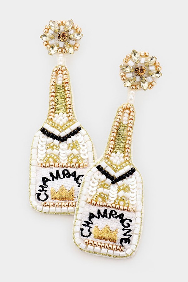 Champagne bead earrings