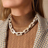 Acrylic Bone chain necklace
