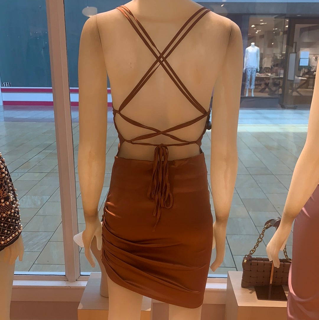 Sexy slip open back dress