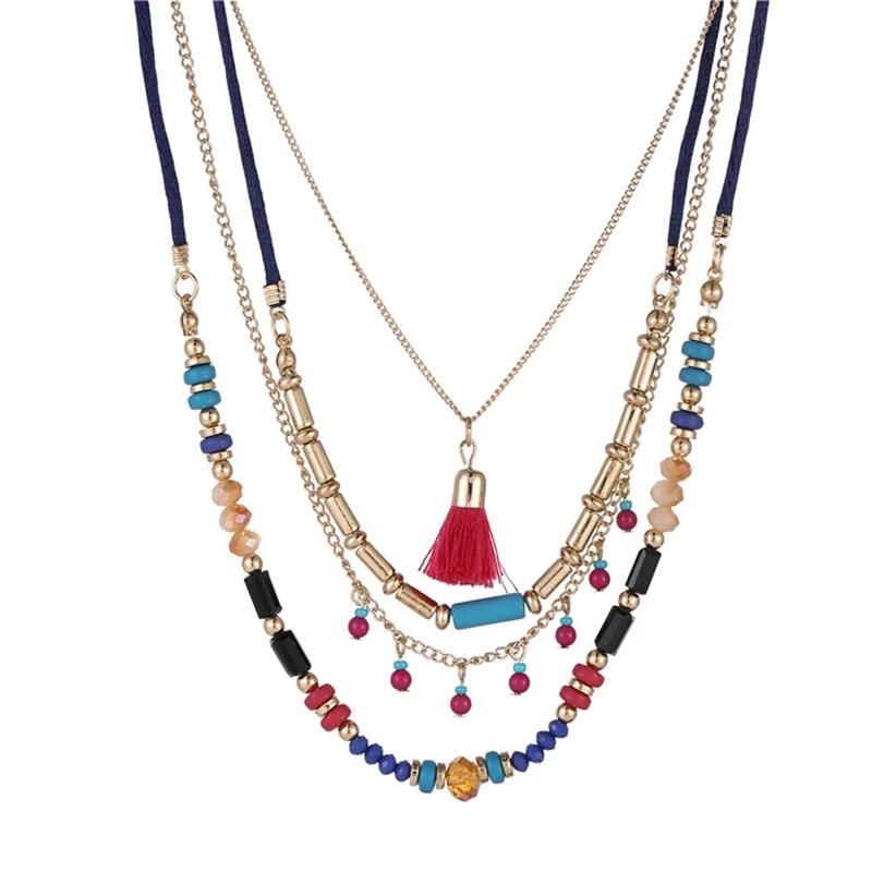 Colorful tassel necklace - FEWL