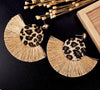 Leopard fringe earrings