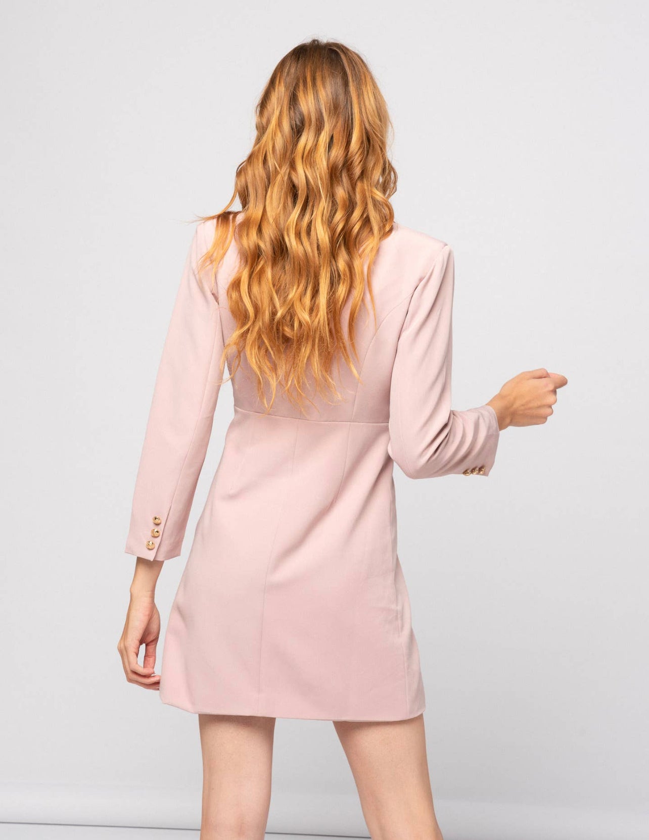 Pink blazer dress
